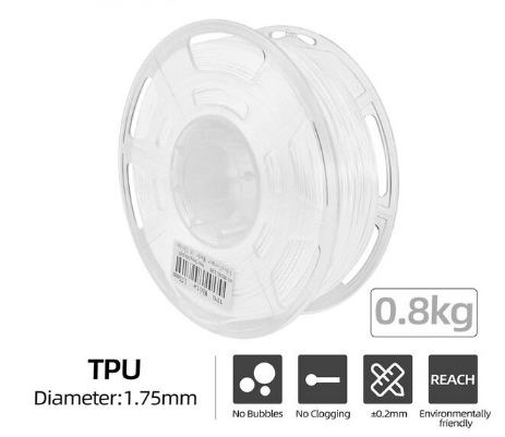TPU Filament Ø 1,75 mm - Weiß - 0,80 kg
